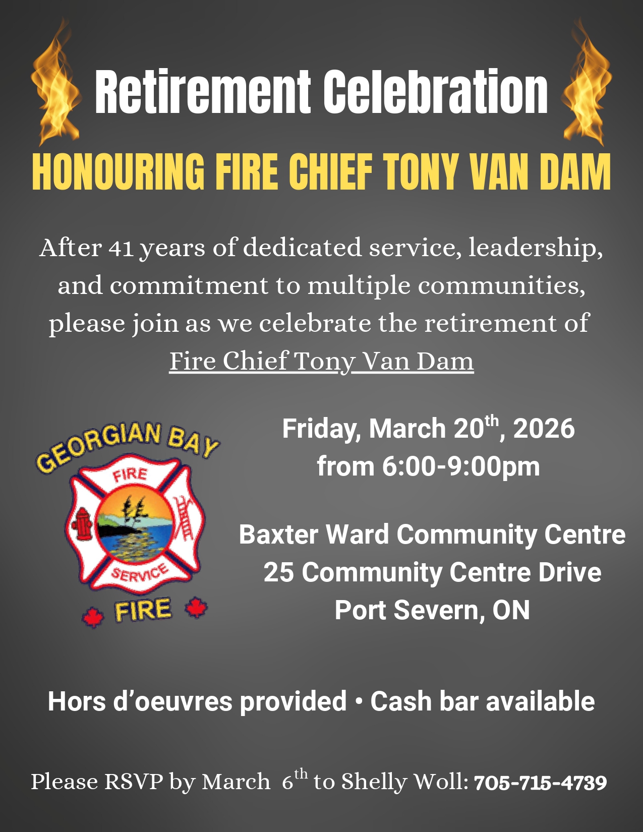 Tony Van Dam Retirement