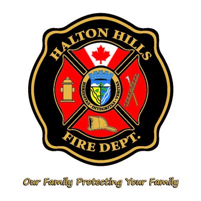 Halton Hills Fire Department Logo with Motto